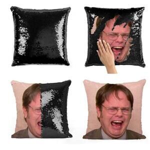 Sequin Pillow Covers Decorative Pillows for Couch Dwight Schrute The Office